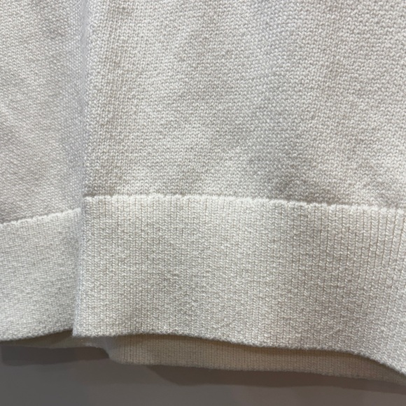 Ann Taylor Ivory White Crew Neck Puff Short Sleeve Sweater Size Medium - Picture 7 of 9